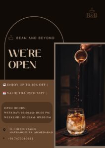 Coffee shop opening announcement poster